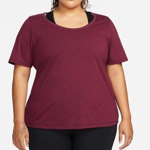 YOGA Dri-FIT Short-Sleeve Metallic Trim T-Shirt